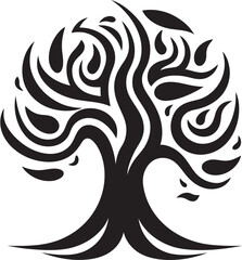 Aufkleber - Rooted Legacy Tree Vector Icon Majestic Arbor Tree Emblem Design