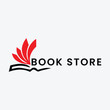 book publisher store logo design vector