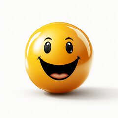 Emoji Smile vector isolated in white background generative ai