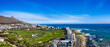 cape town aerial panorama waterfront and the ocean together with table mountain, prime luxury real estate