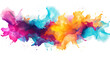 colorful watercolor paint splatter isolated