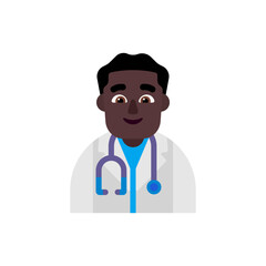 Wall Mural - Man Health Worker: Dark Skin Tone