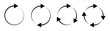 circle arrow icon. rotate icon set. 4 icon rotate, refresh, reload, redo. vector illustration