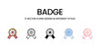 Badge icons set vector illustration. vector stock,