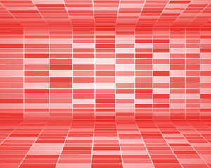 Aufkleber - Rectangles of different shades of red joined together to look like tiles on the wall and floor