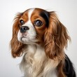 Purebred Cavalier King Charles Spaniel Portrait with White Background