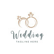 Wedding design logo with a stunning diamond concept