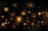 Fototapeta Londyn - fireworks illuminated in the sky against a black background,