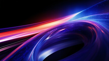 Poster - Abstract Light Swirl Tunnel in Vivid Colors. Generative ai