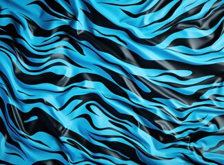 Canvas Print - zebra print fabric on blue,