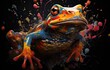 jadowita żaba w kolory świata na tło na tapetę, 