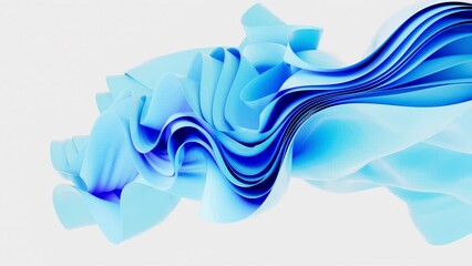 Abstract background with folded textile ruffle, abstract curves, fashion wallpaper, 3d rendering.