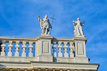 Wall Mural - View of the cathedral of Castiglione delle Stiviere, Lombardy, Italy. 