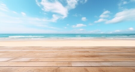 Wall Mural - a wood wood beach with sea view,