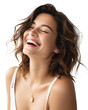 © Georgina B - Portrait of a beautiful woman laughing, transparent background (PNG)