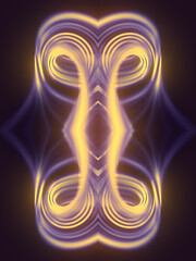Poster - Bright and dynamic wave digital illustration of multicolored lines. 3d rendering background