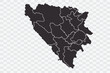Bosnia Map iron Color on White Background quality files Png