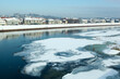 Kaunas City Neman River Under Ice
