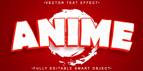 Poster - Cartoon Anime Vector Fully Editable Smart Object Text Effect