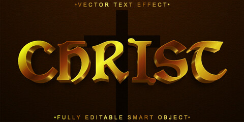 Poster - Historic Golden Christ Vector Fully Editable Smart Object Text Effect
