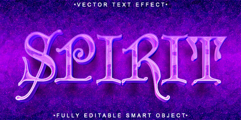 Poster - Purple Spirit Vector Fully Editable Smart Object Text Effect