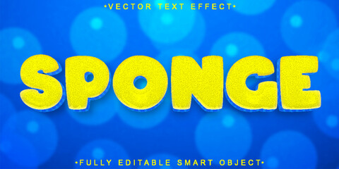 Poster - Yellow Spornge Vector Fully Editable Smart Object Text Effect