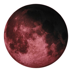 Wall Mural - Full Moon isolated. High Quality Red Moon 