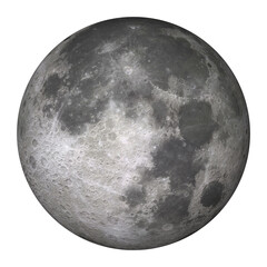 Wall Mural - Full Moon isolated. High Quality Moon 