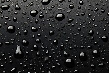 Space Free View Top Condensate Surface Black Water Drops Abstract Background Bright Bubble Circle Clean Closeup Cold Condensation Cool Dark Dew Dripped Droplet Glasses Glistering