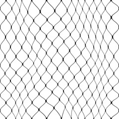 Fish net seamless pattern or fishnet background with mesh grid of fishing rope, vector wavy lines. Fishnet or hunting catch neat and marine mesh lattice pattern background of fisherman fabric lines