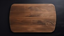 Walnut Wooden Cutting Board On Dark Background
