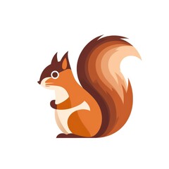 Wall Mural - Squirrel icon, AI generated Image