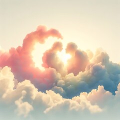 Wall Mural - Lovers are created from clouds. Created by ai generated