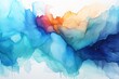 banner long Horizontal texture Marble colors blue ink Alcohol background blots paint Abstract Art smoke watercolor blot wave painting colours canvas