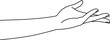 Woman's hand sketch vector illustration. Elegant hand design elements
