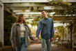 © andreiko - Young Cute Female Hugs Boyfriend. In Autumn Outdoor. Lovers Walking in Park. Attractive Funny Couple. Lovestory in Forest. Man and Woman. Cute Lovers in the Park. Family Concept. Happy Couple.