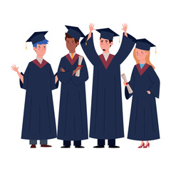 Wall Mural - graduation event people illustration