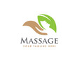 green eco friendly face massage therapy logo icon symbol design template illustration inspiration