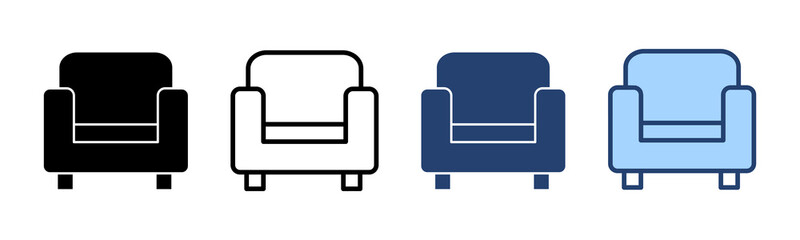 Wall Mural - Sofa icon vector. sofa sign and symbol. furniture icon