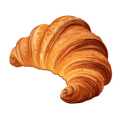 croissant illustration isolated on transparent background - design element PNG cutout