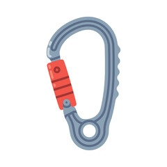 Sticker - Carabiner or Karabiner as Clip and Shackle Vector Illustration