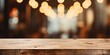 presentation templateBusiness splay product background bokeh restaurant table light soft blurred wood rustic Empty counter eatery pale blur people food order