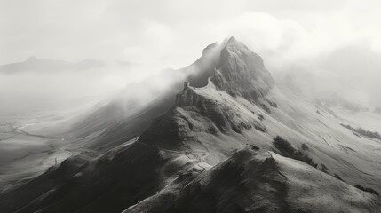 Wall Mural - scenery of the mountain top, copy space, 16:9