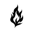 fire Logo Monochrome Design Style
