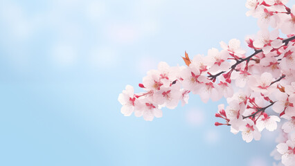 Wall Mural - elegant floral celebration - cherry and plum blossoms in full bloom