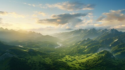 An Aerial View Of The Beautiful Rainforest within River