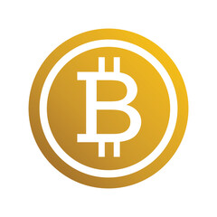 Wall Mural - Bitcoin Cryptocurrency Currency concept digital icon vector design template on transparent background