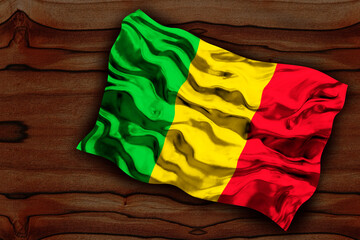 Wall Mural - National flag of Mali. Background  with flag of Mali.