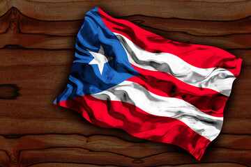 Wall Mural - National flag of Puerto-Rico. Background  with flag of Puerto-Rico.