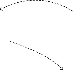 Poster - Curve arrow icon. Arrow, cursor icon. Collection of vector pointers. Back, Forward, Next, Previous sign.